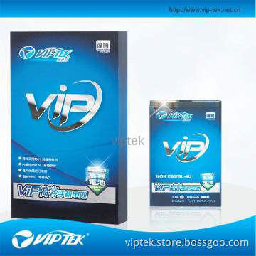 viptek factory & rechargeable mobile phone battery for nokia E66/BL-4U
